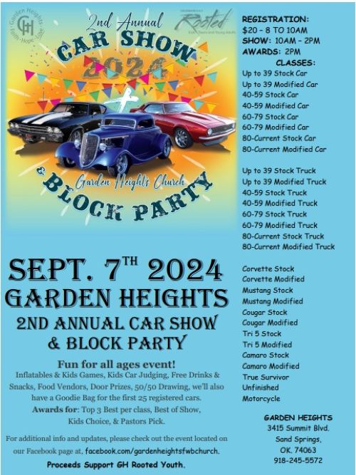 Garden Heights 2nd Annual Car Show and Block Party